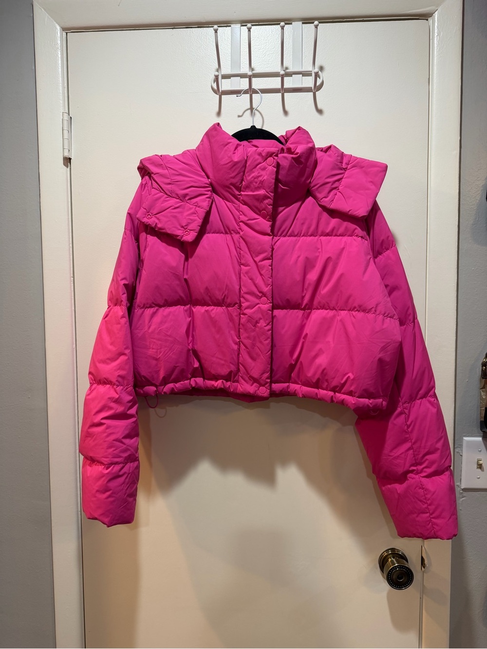 Lululemon cropped Pink Puffer Jacket